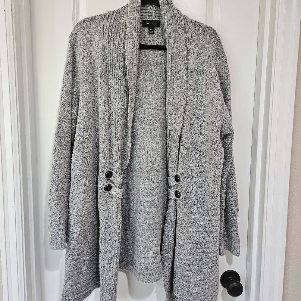 AB Studio Heather Gray Women's Cardigan